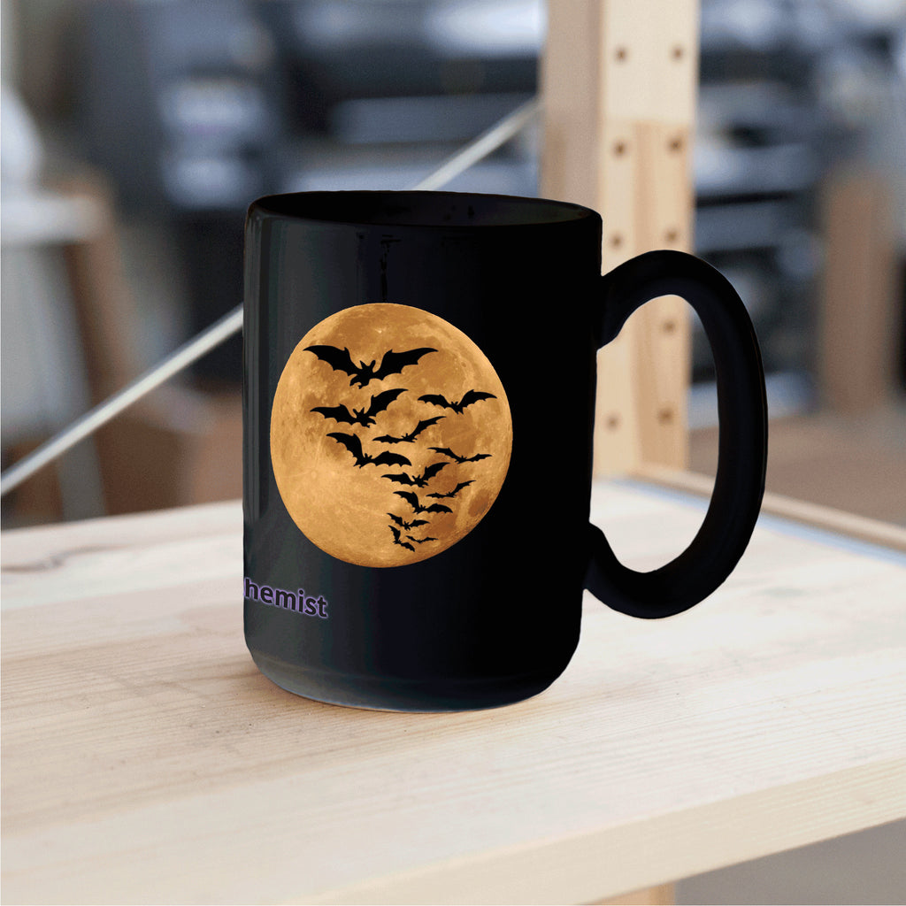 Moon Bats Mug 15oz - Black