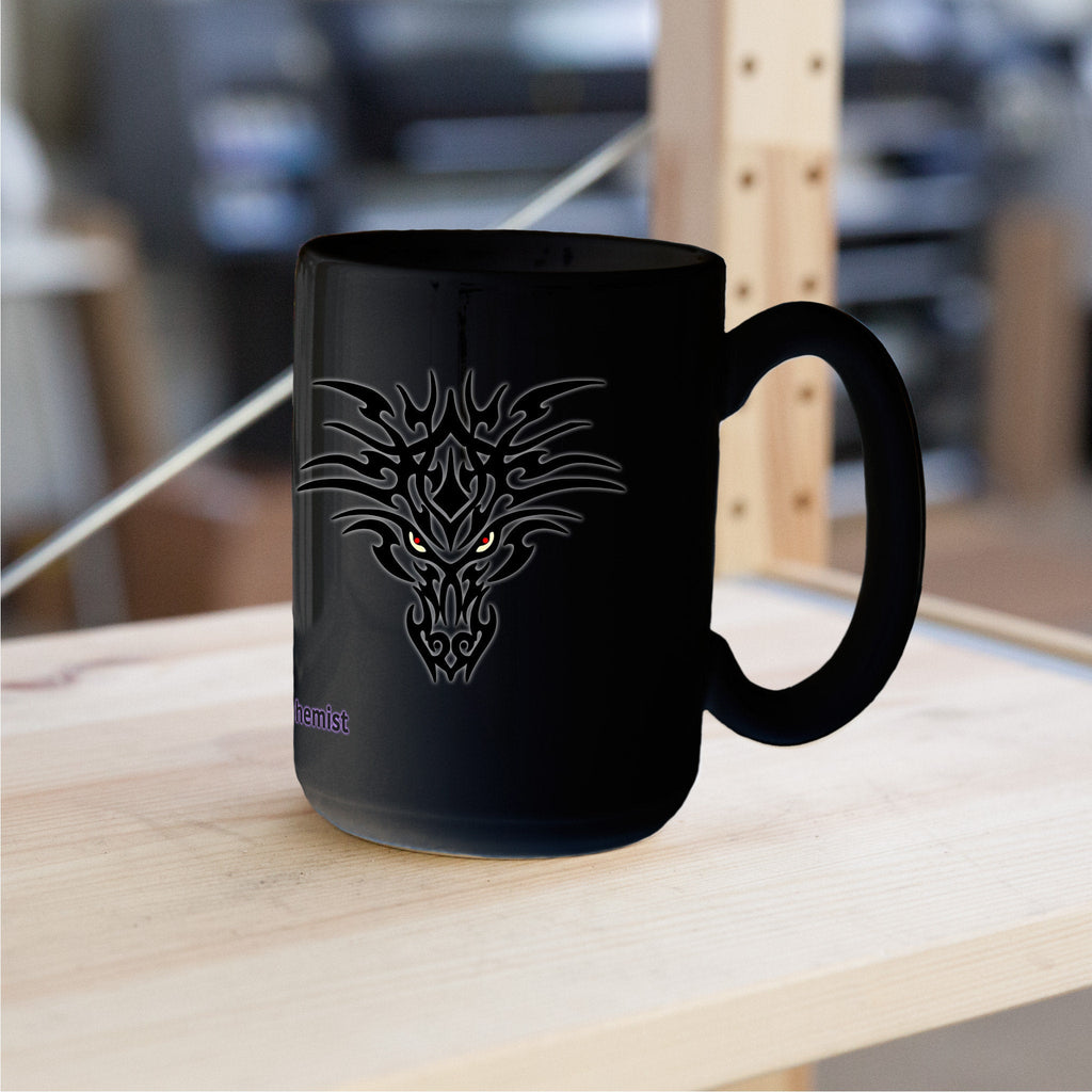 The Face of a Dragon Coffee Mug 15oz - Black